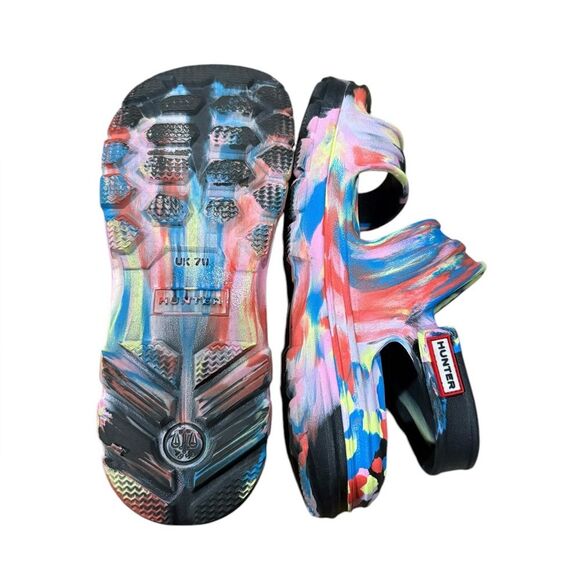 Hunter Women's Black and Pink Sandals - Picture 7 of 12